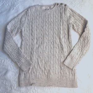 Croft & Barrow Ivory Cable Knit Sweater